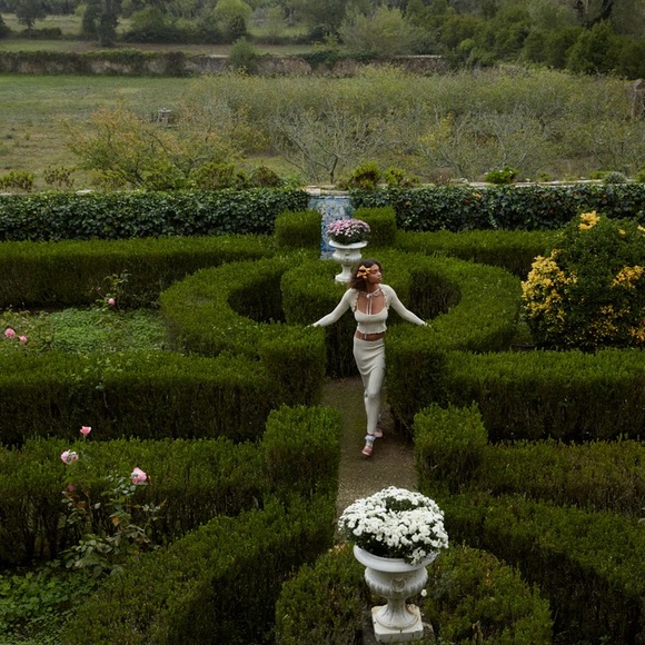 For Love & Lemons Mydna Pointelle Knit Tank Cardigan Set S - Picture 6 of 9